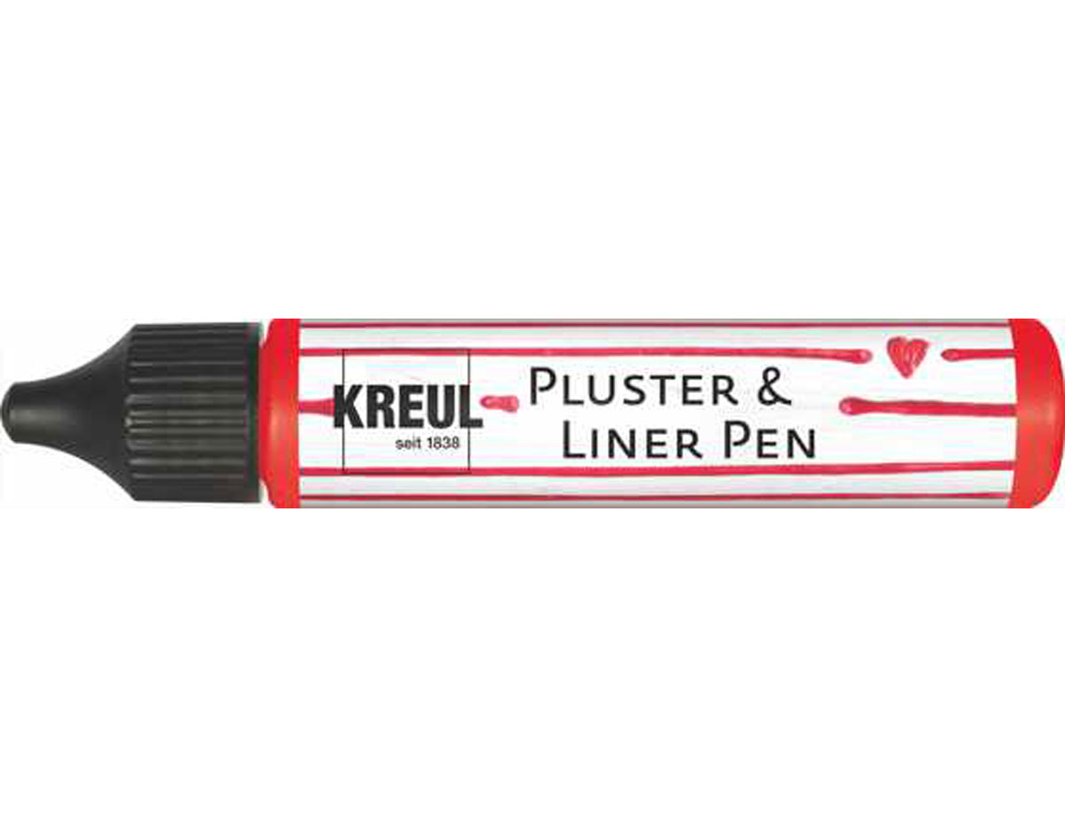 K49807 Pintura PUFFY pen y contornos PLUSTER LINER PEN efecto 3D cereza 29ml Kreul