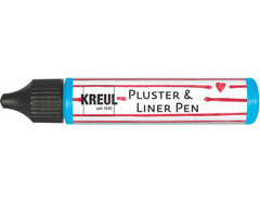 K49811 Pintura PUFFY pen y contornos PLUSTER LINER PEN efecto 3D azul cielo 29ml Kreul - Ítem
