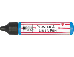 K49812 Pintura PUFFY pen y contornos PLUSTER LINER PEN efecto 3D azul 29ml Kreul - Ítem