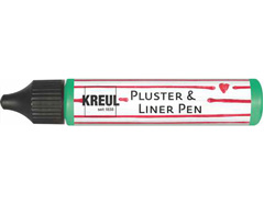 K49815 Pintura PUFFY pen y contornos PLUSTER LINER PEN efecto 3D verde mayo 29ml Kreul - Ítem