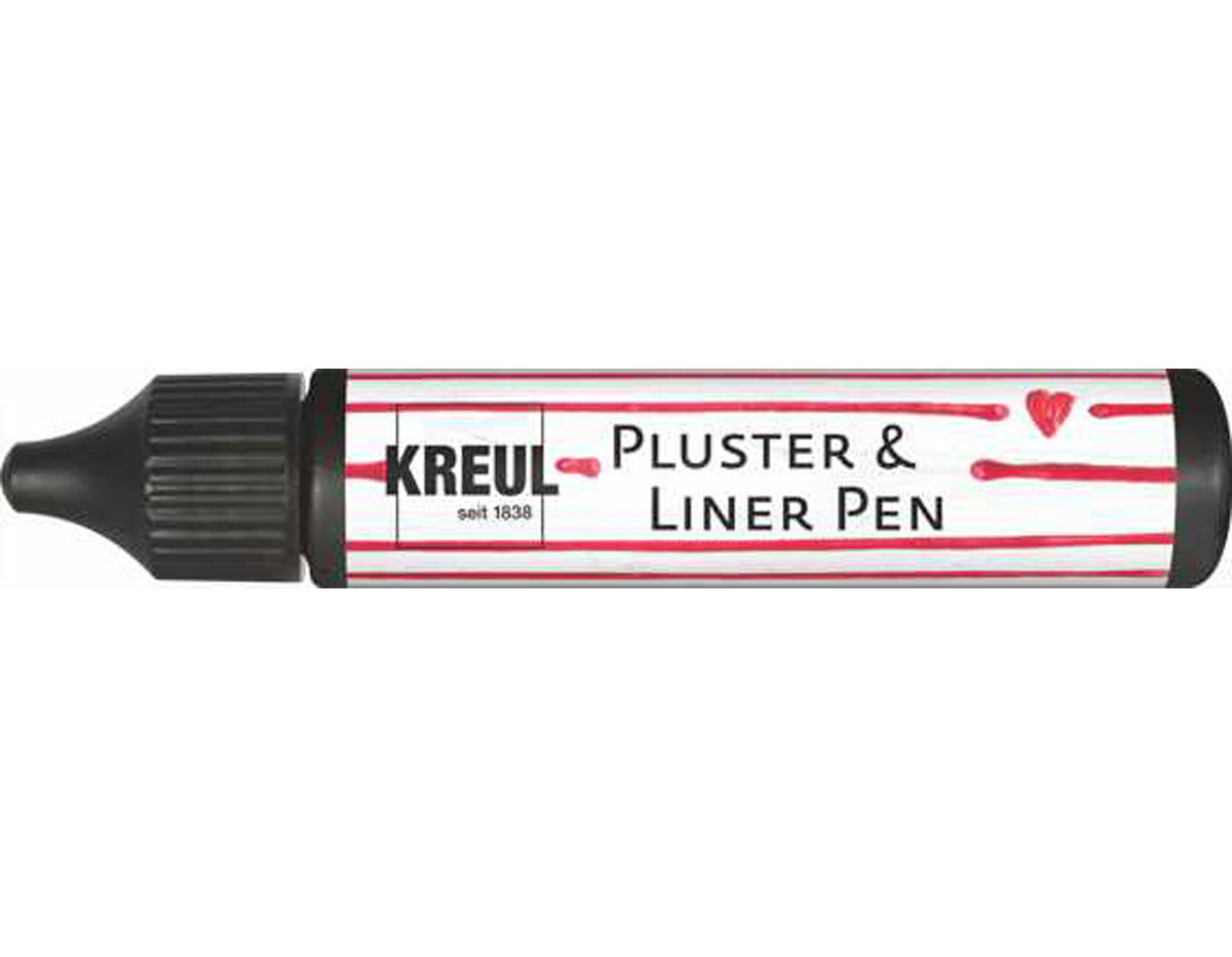 K49819 Pintura PUFFY pen y contornos PLUSTER LINER PEN efecto 3D negro 29ml Kreul
