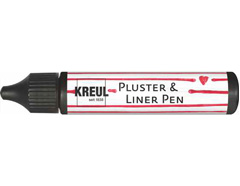 K49819 Pintura PUFFY pen y contornos PLUSTER LINER PEN efecto 3D negro 29ml Kreul - Ítem