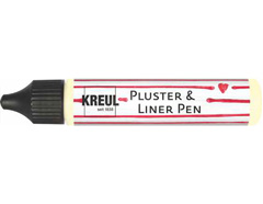 K49820 Pintura PUFFY pen y contornos PLUSTER LINER PEN efecto 3D amarillo brilla en la oscuridad 29ml Kreul - Ítem