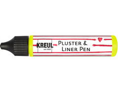 K49821 Pintura PUFFY pen y contornos PLUSTER LINER PEN efecto 3D Amarillo Neon 29ml Kreul - Ítem