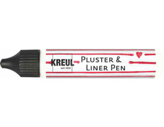 K49824 Pintura PUFFY pen y contornos PLUSTER LINER PEN efecto 3D Blanco coton 29ml Kreul - Ítem