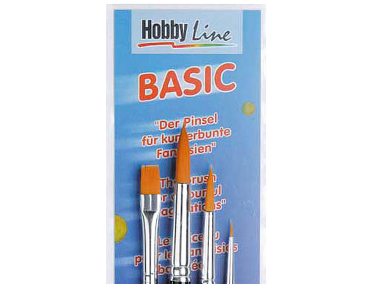 K721040 Set 4 pinceles BASIC surtidos Hobby line