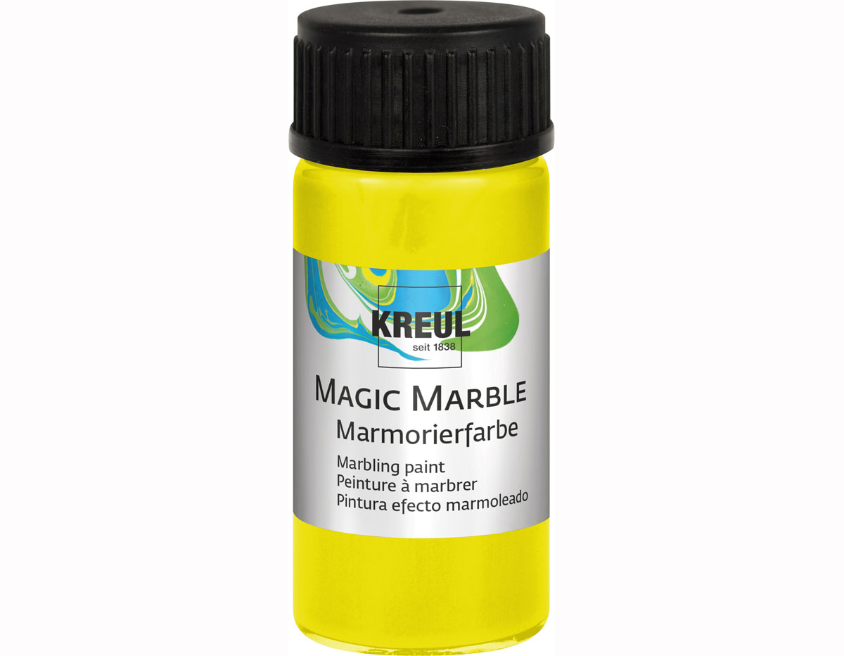 K73231 Peinture marbree MAGIC MARBLE jaune neon C Kreul