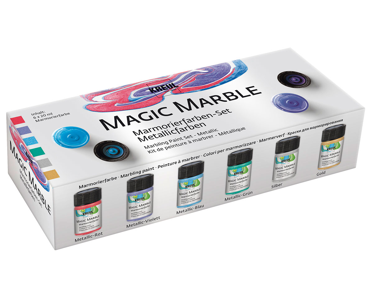 K73610 Set 6 botes pintura marmoleada MAGIC MARBLE Metalico Kreul