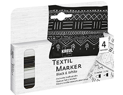 K92751 Set 4 Feutres KREUL Textil Marker opaques Black White C Kreul - Article
