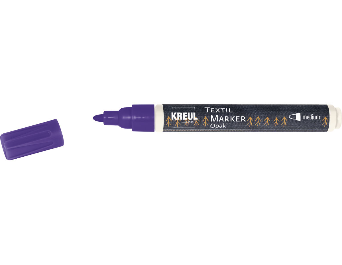 K92766 Rotulador para textil opaco violeta punta bala Kreul