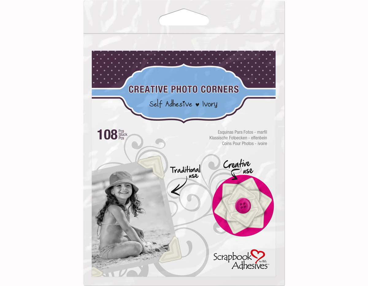 L01629 Coins adhesifs papier ivory Scrapbook Adhesives by 3L