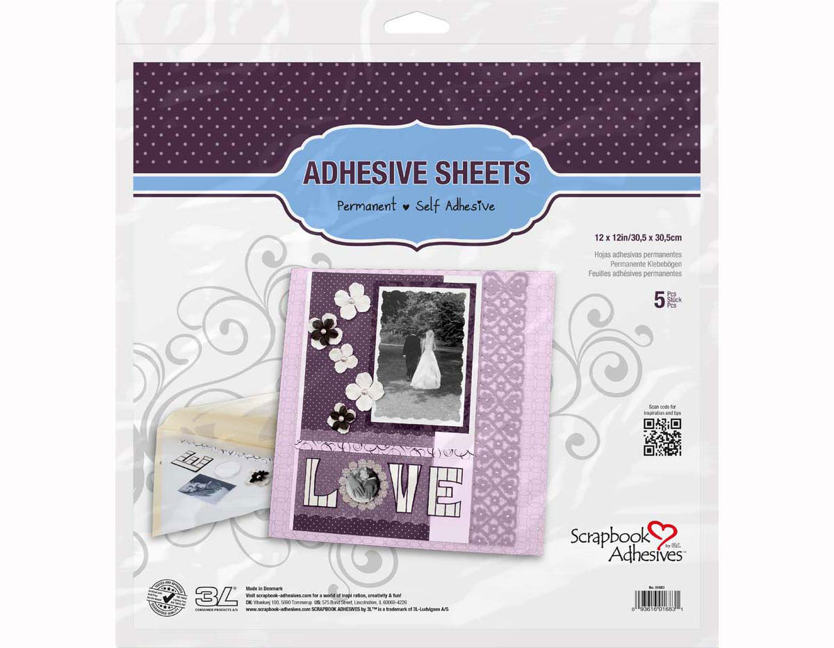 L01683 Hojas adhesivas doble cara Scrapbook Adhesives by 3L