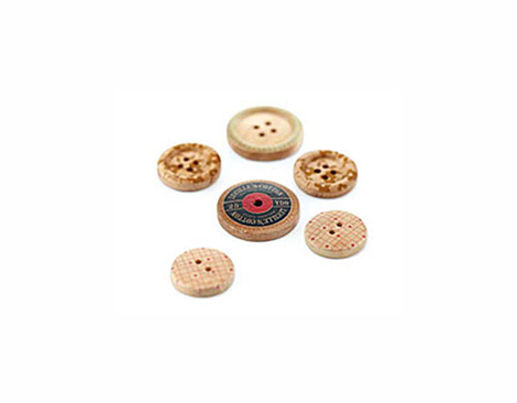 LCL-3870 LUCILLE - WOODEN BUTTONS Basic Grey