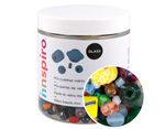 MIX-N-11 Perles en verre en differentes formes tailles et couleurs 300gr aprox Innspiro - Article
