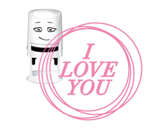 NI2013 Tampon standard pour base NIO I love you points NIO - Article