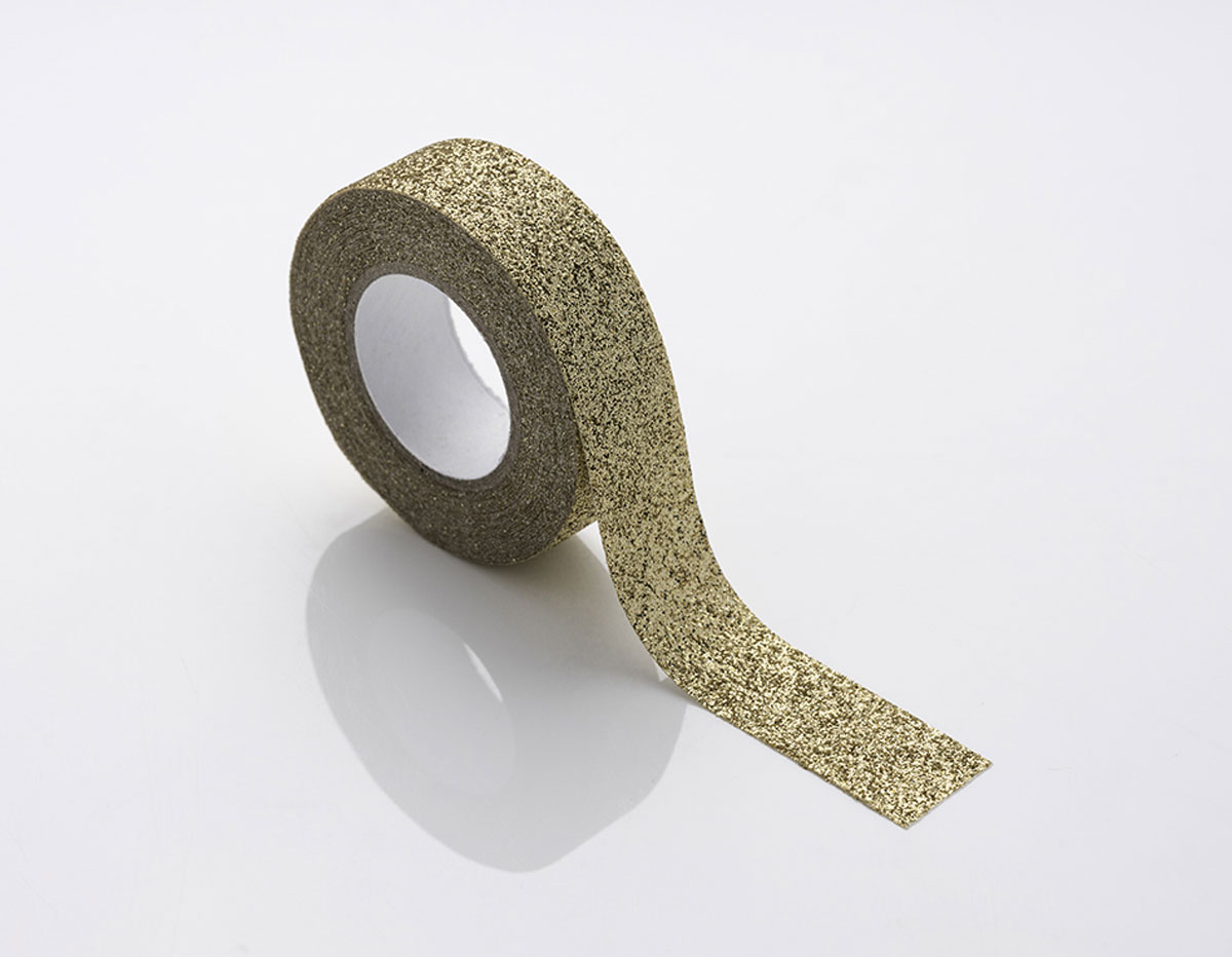 Cinta adhesiva masking tape glitter dorado Coleccion Kraft Manualidades  NI310R