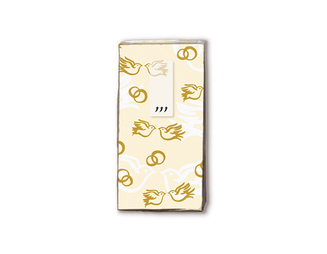 P01187 PANUELOS TT CLASSIC WEDDING GOLD 11X5 5cm 10u Paper Design