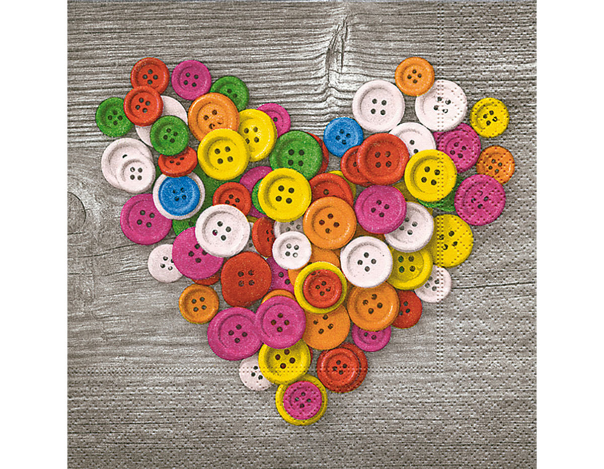 P200074 Servilletas papel Colourful buttons Paper Design