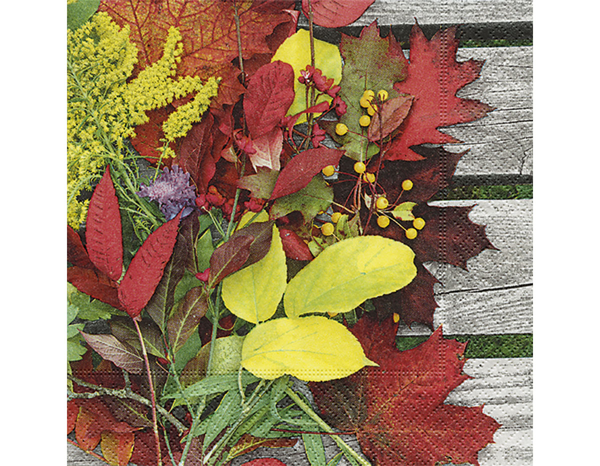 P200186 Servilletas papel Colourful leaves Paper Design