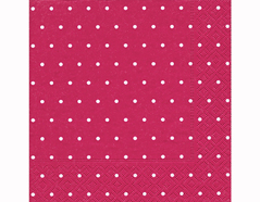 P200305 Servilletas papel Dots raspberry 33x33cm 20u Paper Design - Ítem