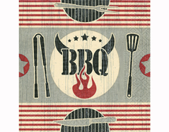 P200332 Servilletas papel Five star BBQ 33x33cm 20u Paper Design - Ítem