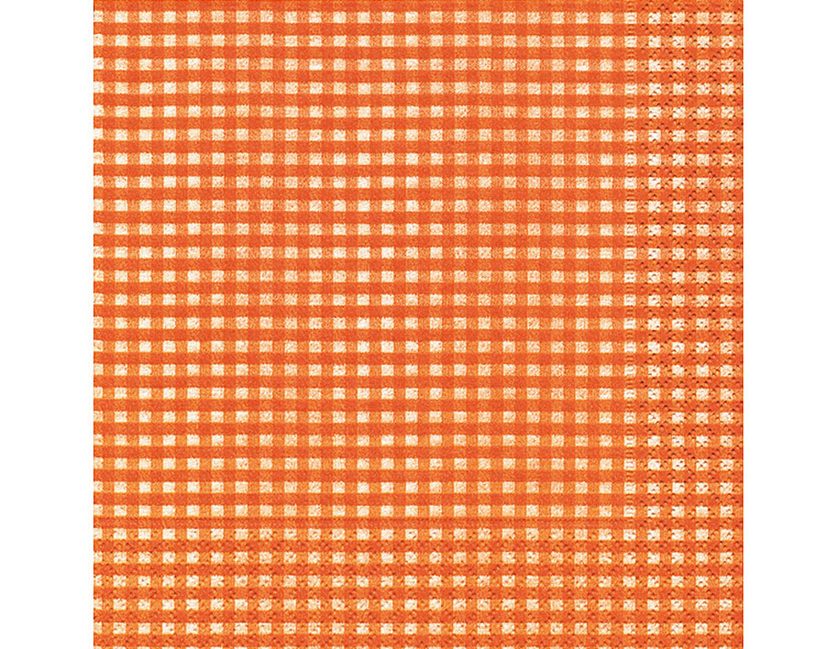 P21060 Serviettes papier vichy orange Paper Design
