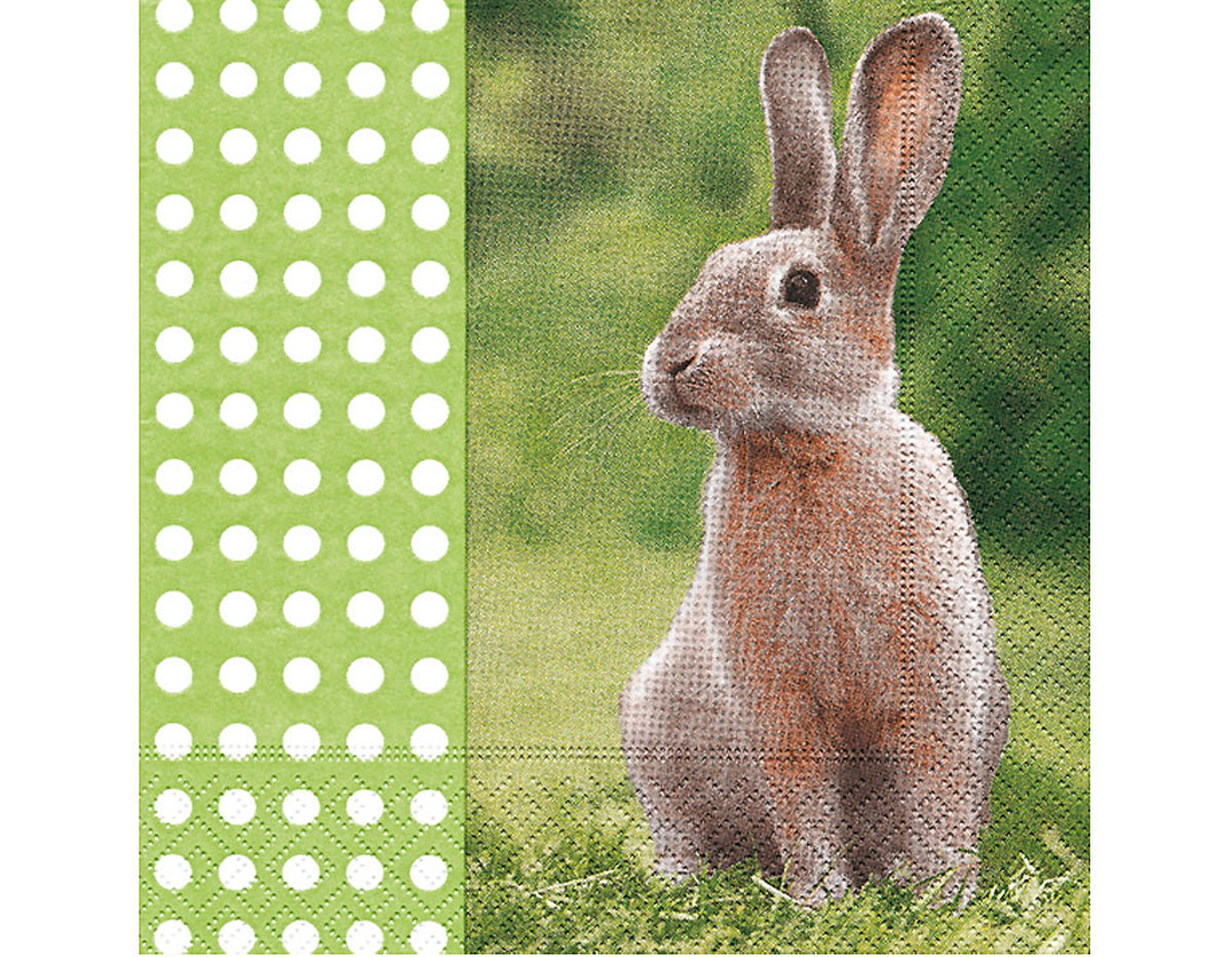 P21381 Serviettes papier free rabbit Paper Design