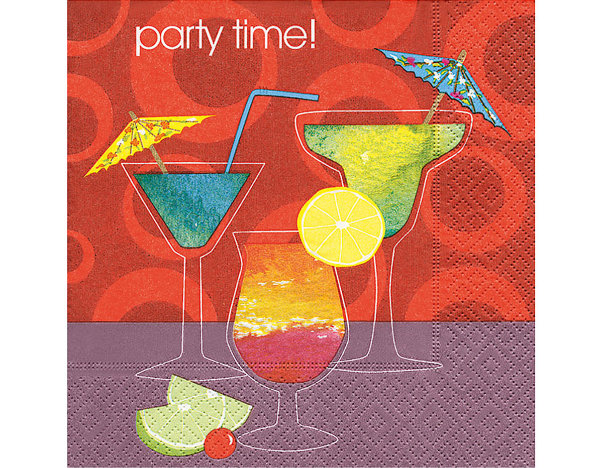 P21594 Servilletas papel party drinks Paper Design