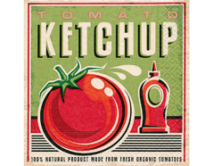 P21817 Serviettes papier Tomato ketchup Paper Design - Article