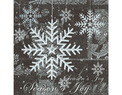 P600001 Serviettes papier Season s joy silver Paper Design - Article
