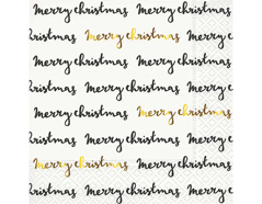 P600124 Serviettes papier Merry Christmas 33x33cm 20u Paper Design - Article