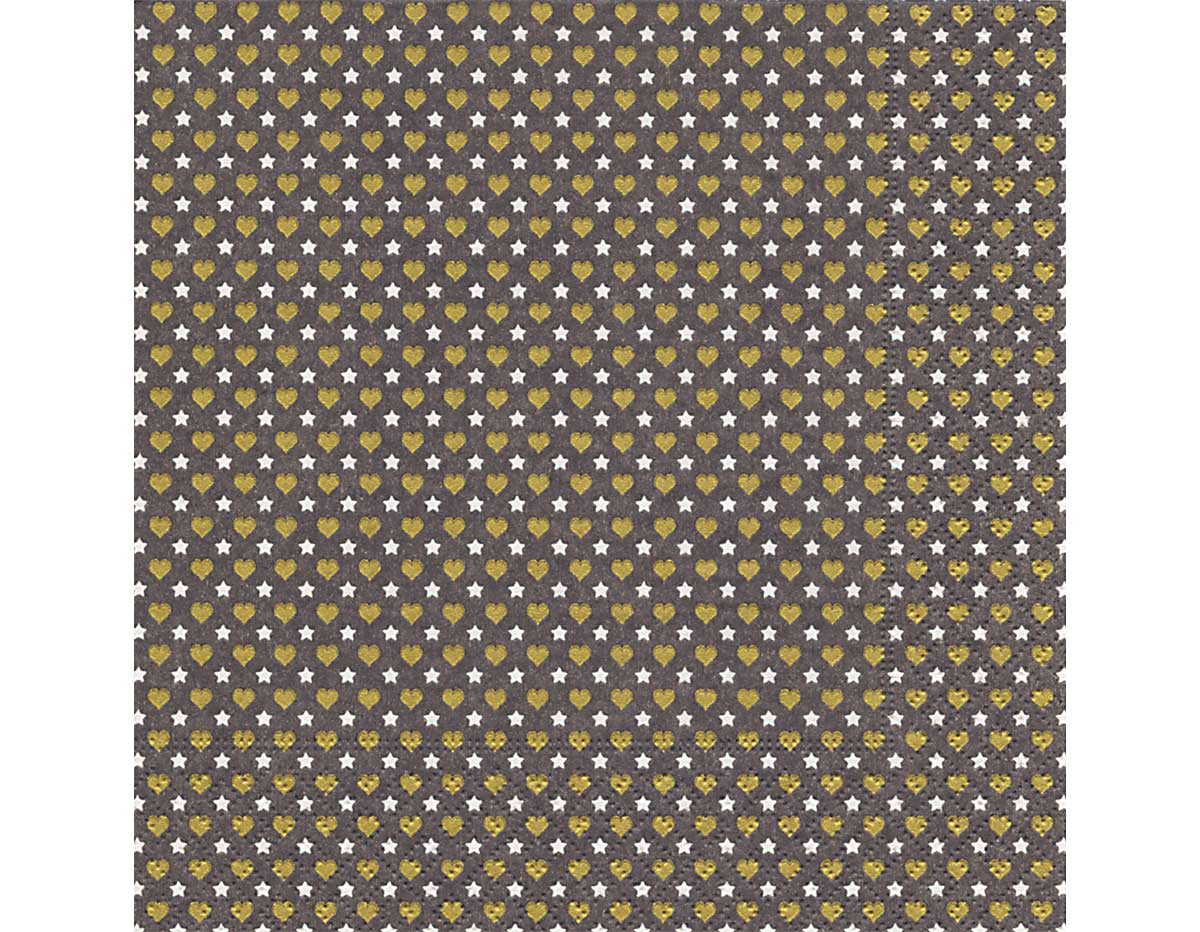 P600126 Serviettes papier Mini patterns grey 33x33cm 20u Paper Design
