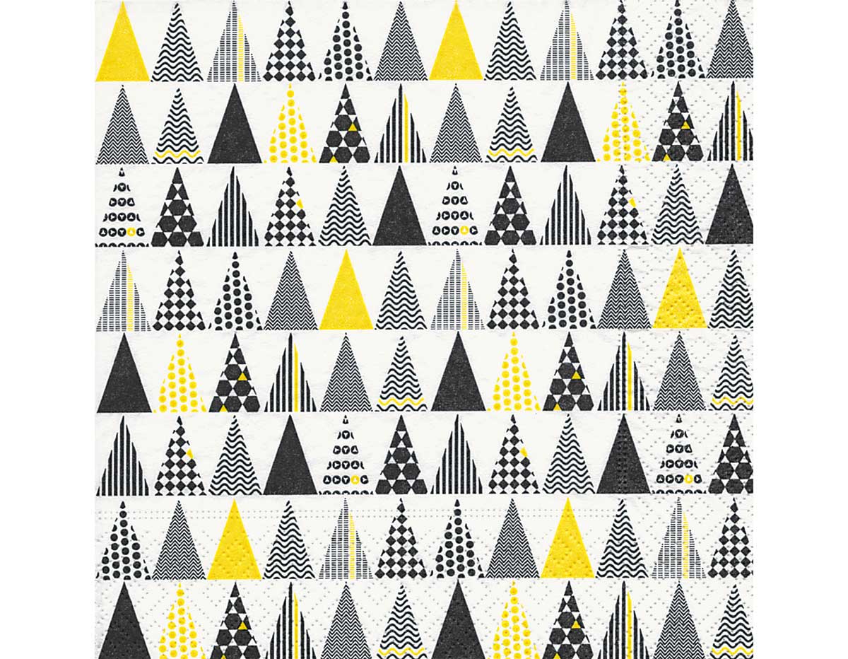 P600140 Serviettes papier Pattern trees 33x33cm 20u Paper Design