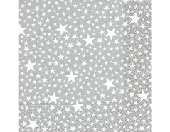 P600162 Servilletas papel Starlets silver 33x33cm 20u Paper Design - Ítem
