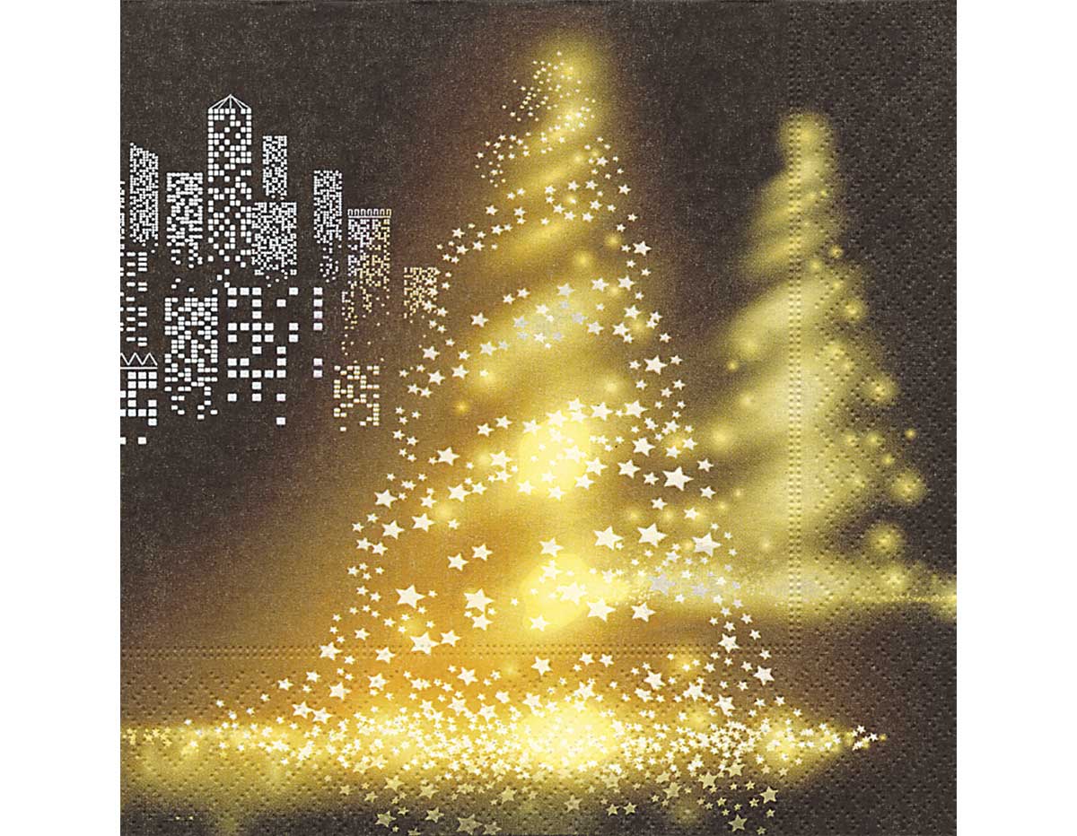 P600167 Servilletas papel Tree lighting 33x33cm 20u Paper Design