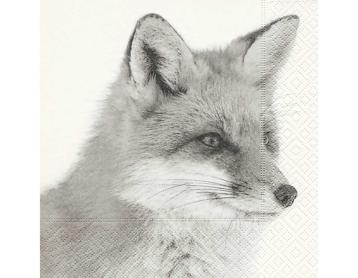 P600174 Serviettes papier Winter fox 33x33cm 20u Paper Design