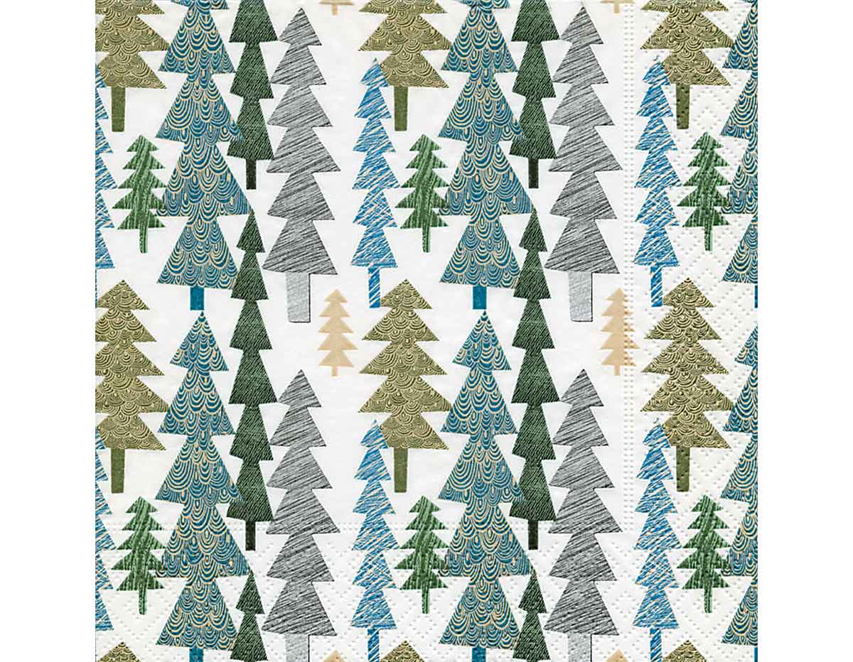 P600188 Servilletas papel Structured trees Paper Design