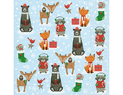 P600197 Serviettes de papier Animals in the snow Paper Design - Article
