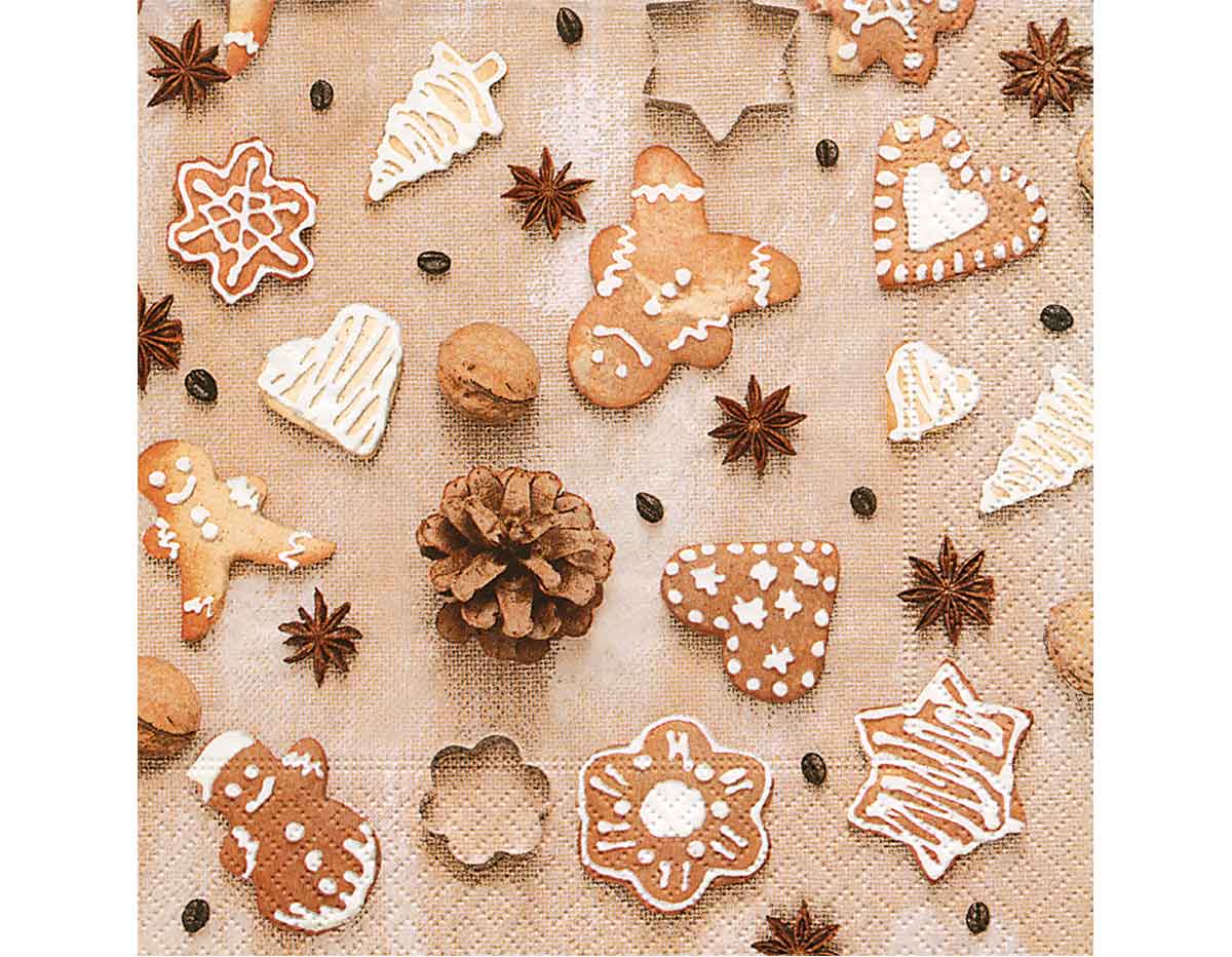 P600199 Serviettes de papier Christmas cookies Paper Design
