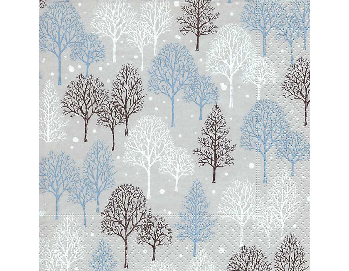 P600212 Servilletas papel Winter trees Paper Design