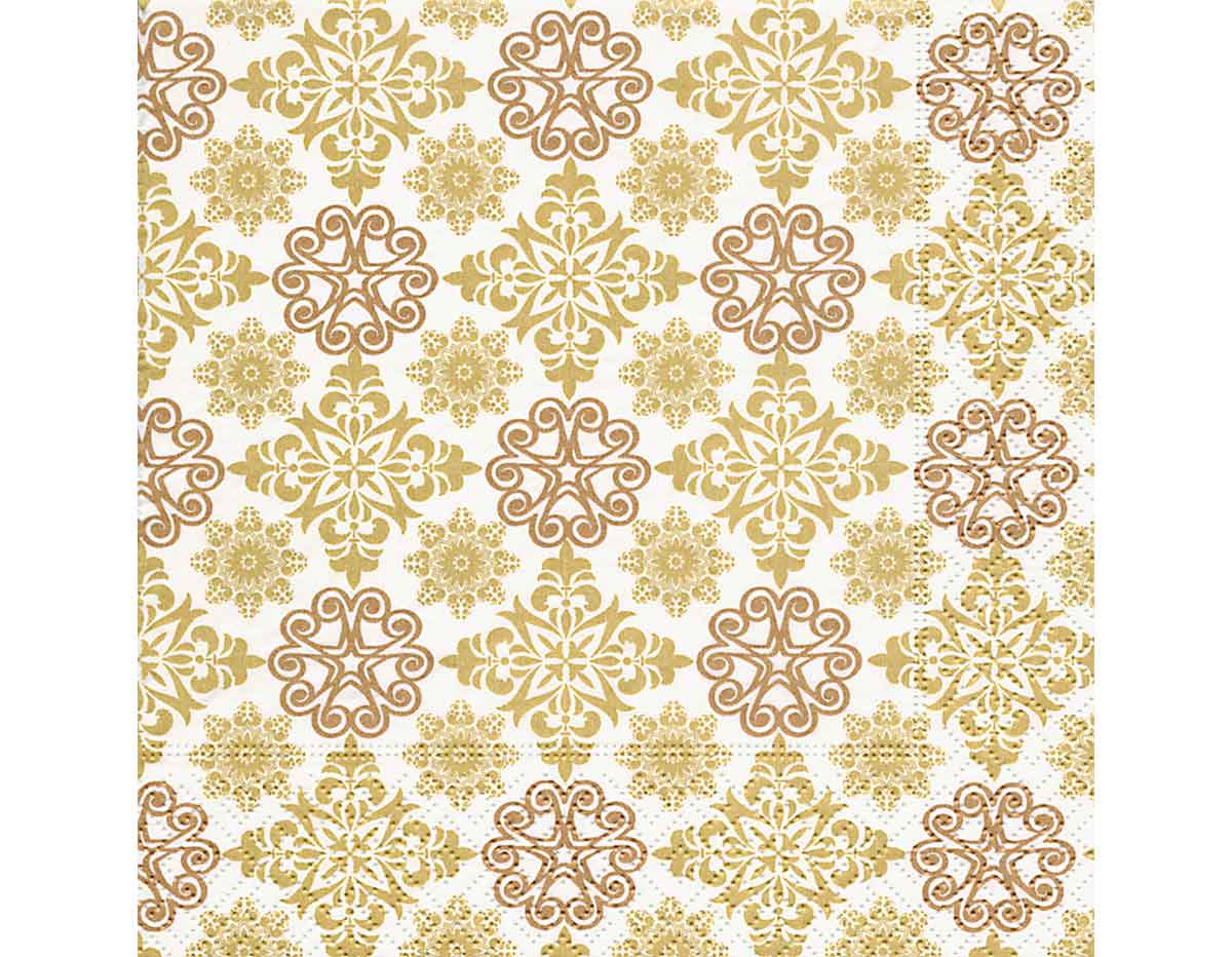 P600241 Servilletas papel Ornamental gold Paper Design