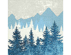 P600273 Servilletas papel Forest silhouette blue Paper Design - Ítem