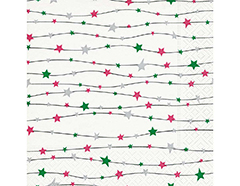 P600295 Servilletas papel Stars in lines pink Paper Design - Ítem