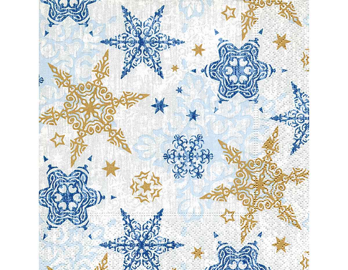 P600319 Servilletas papel Delicate stars blue Paper Design