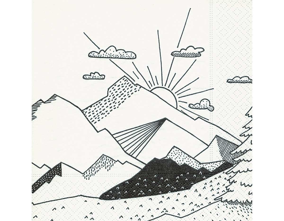 P600345 Servilletas papel Graphical landscape Paper Design