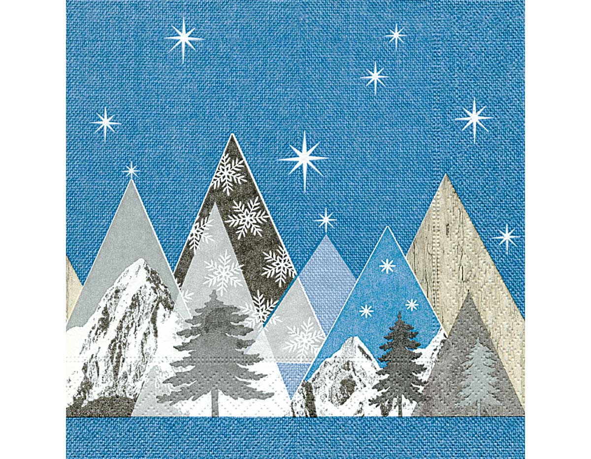 P600346 Servilletas papel Peak mountains Paper Design