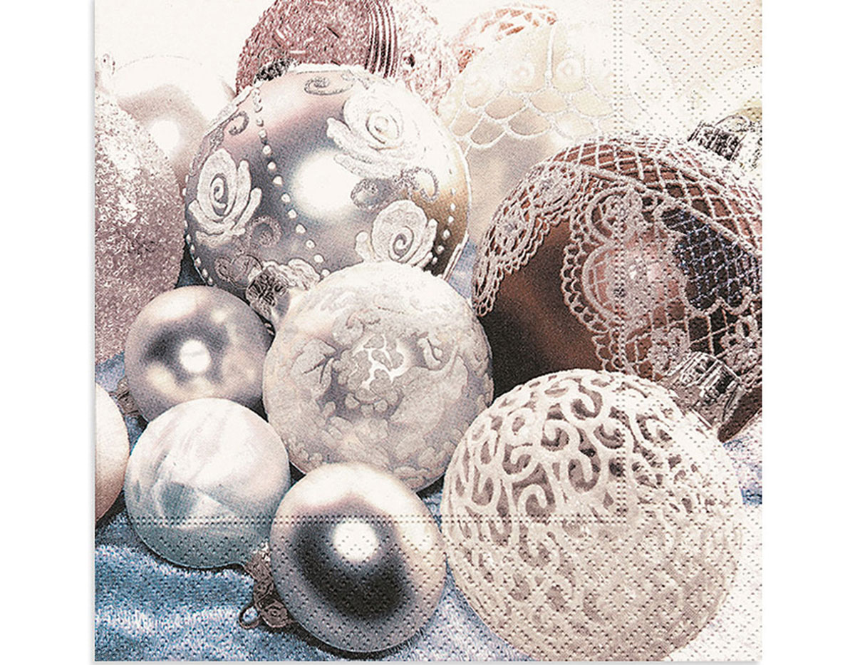 P60625 Serviettes papier white balls Paper Design