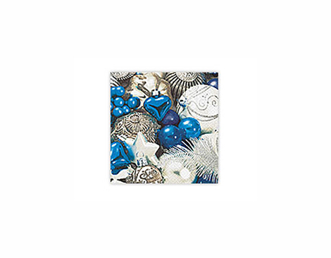 P60726 Serviettes Lunch BLUE SILVER ELEGANCE 33x33cm (20u ) Paper Design
