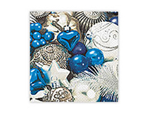 P60726 Serviettes Lunch BLUE SILVER ELEGANCE 33x33cm (20u ) Paper Design - Article