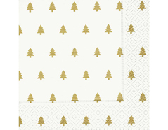 P60936 Serviettes papier Trees white gold 33x33cm 20u Paper Design - Article